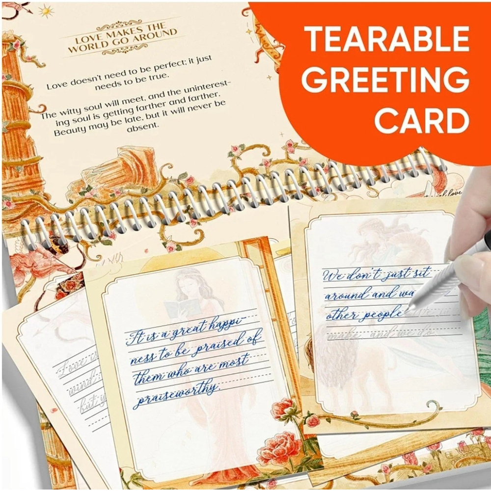 Cursive Grooved Handwriting Workbook Reusable Handwriting Workbook. - Picture 3 of 8